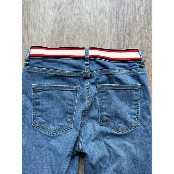 Veronica Beard Jeans, size 25/0, denim w/ red white & blue band at waist, skinny - Picture 7 of 7